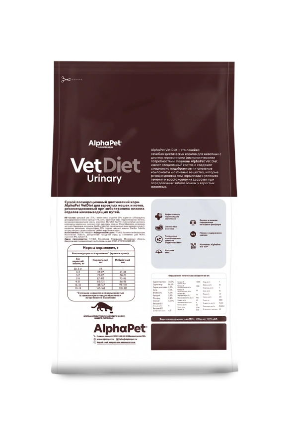 Сухой корм ALPHAPET Veterinary Diet Urinary Adult Cat, 400 г фото 3