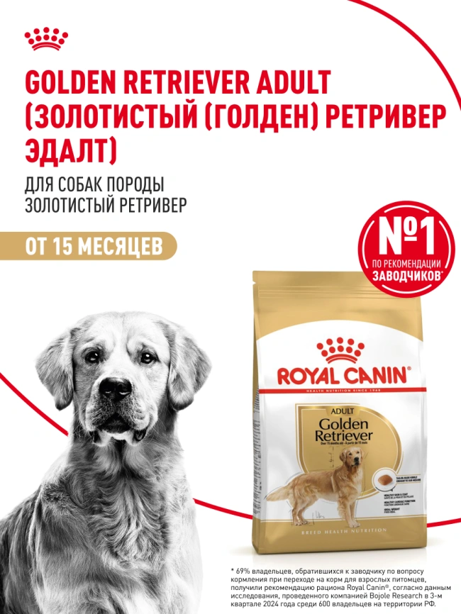 Сухой корм Royal Canin Golden Retriever Adult для собак, 12 кг фото 11