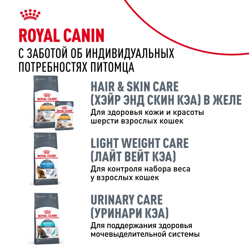 Сухой корм Royal Canin Hairball Care для взрослых кошек, для выведения волосяных комочков, 400 г фото 3